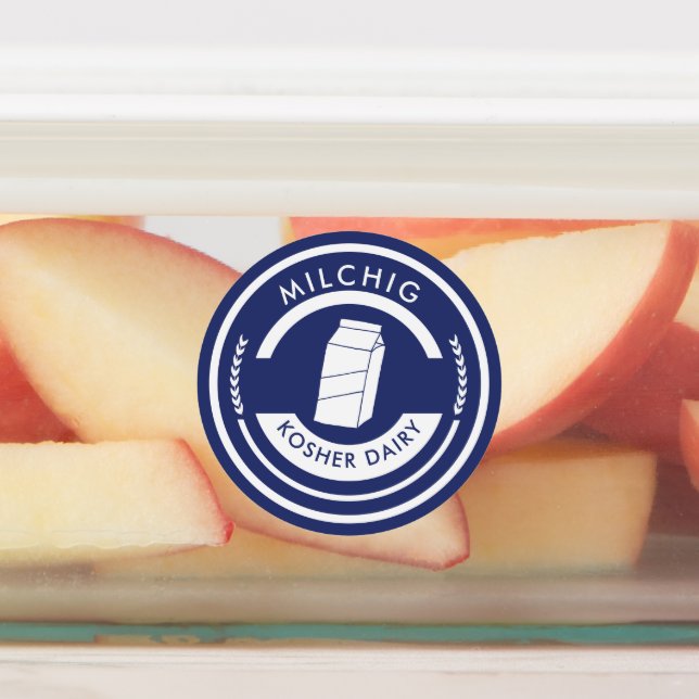 Blue and White Milchig Label Kosher Dairy (Affixed)