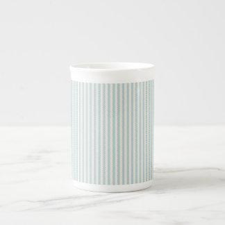 Blue and White Minimalist Striped Pattern Bone China Mug