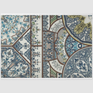Blue and white Moroccan inspired decoupage paper