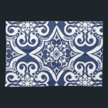 Blue and White Moroccan Pattern Tea Towel<br><div class="desc">Elegant blue and white Moroccan pattern. This design is available in variety of colours and products.</div>