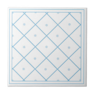 Blue and White Moroccan Patterned Tile