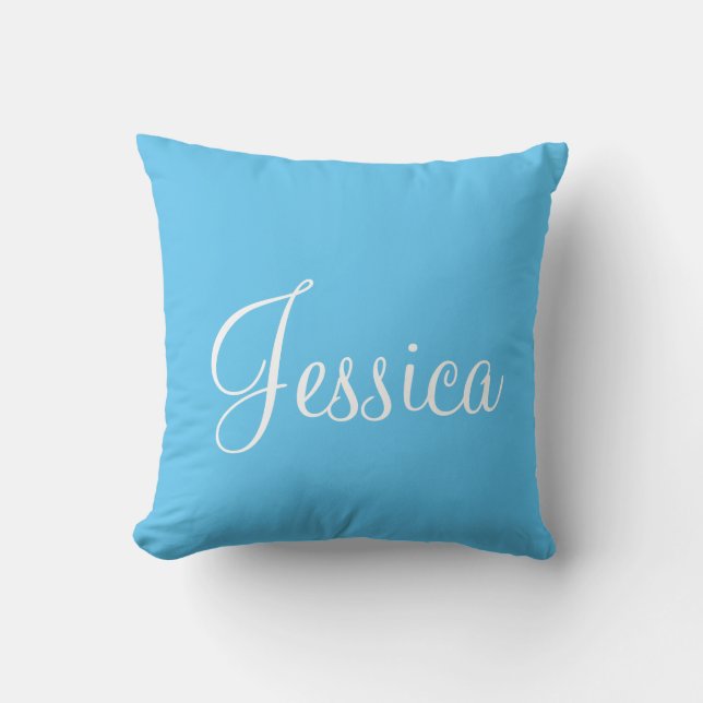  Blue and White Name Giftable Cushion (Front)