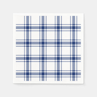 Blue and White Nautical Plaid Napkin