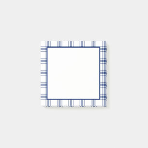 Blue and White Nautical Plaid Post-it Notes