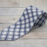 Blue and White Neck Tie<br><div class="desc">Transform your holiday season with our exquisite Tie, featuring a stunning watercolor navy blue and white buffalo plaid pattern. This tie radiates timeless elegance and festive charm, making it the perfect accessory for any holiday occasion. Elevate your festive attire and add a touch of sophisticated style. Dive into a world...</div>