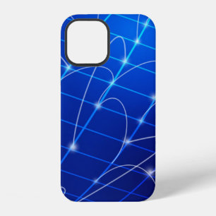 Blue and White Network Connections iPhone 12 Case
