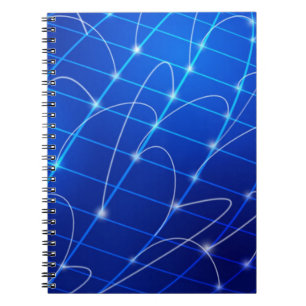 Blue and White Network Connections Notebook