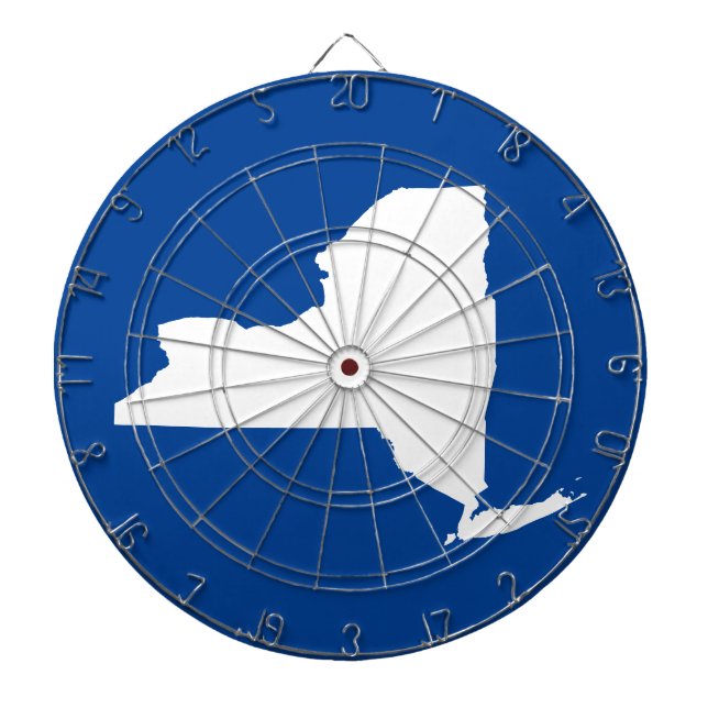 Blue and White New York Dartboard (Front)