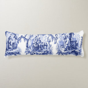 Blue and White Oriental Chinoiserie  Body Cushion
