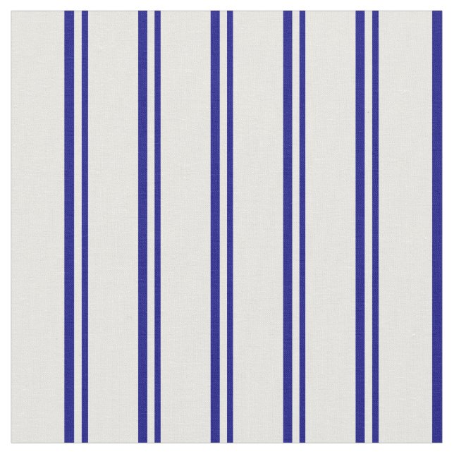 Blue and White Pattern of Stripes Fabric (Close Up)
