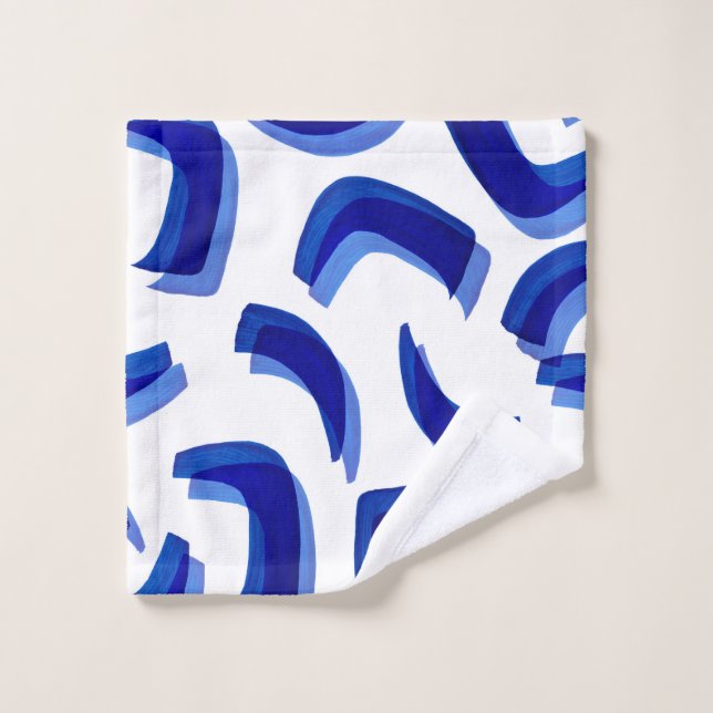 blue and white patterned laps wash cloth (Wash Cloth)
