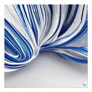 Blue and White Photo Print