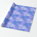 Blue and White Pine Holiday Pattern Wrapping Paper<br><div class="desc">A blue and white pine allover holiday pattern on light blue paper.</div>