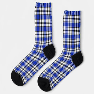 Blue and White Plaid Socks HAMbWG