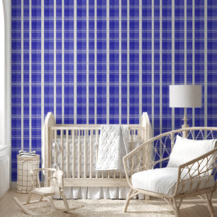 Blue And White Plaid Wallpaper