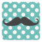 Blue and White Polka Dot Moustache