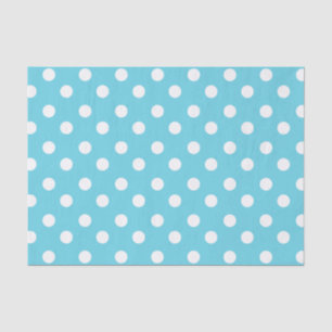 Blue and White Polka Dots Pattern Gifts Tissue Paper