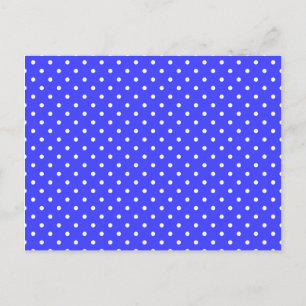 Blue and White Polka Dots Postcard