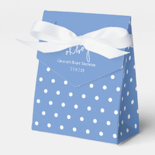 Blue and White Polkadot Boy Baby Shower Favour Box