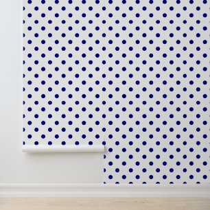 Blue and White Polkadots Wallpaper