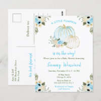 Blue and White Pumpkins Baby Shower