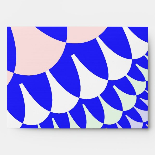 Blue and White Scales Envelopes (Front)