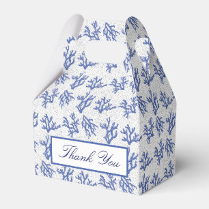 Blue and white sea coral allover  favour box