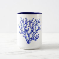 Blue and white sea coral
