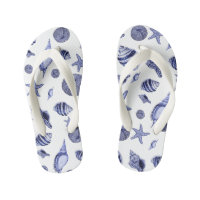 Blue and white seashells