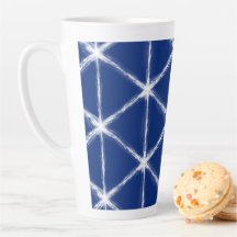 Blue and White Shibori Lines Pattern 