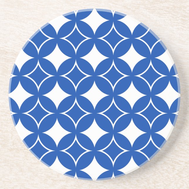 Blue and white shippo pattern coaster (Front)