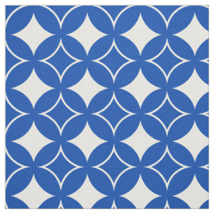 Blue and white shippo pattern fabric