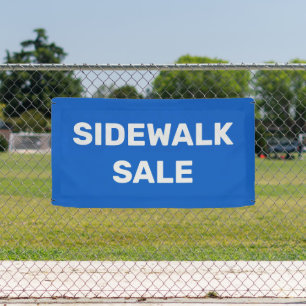 Blue And White Sidewalk Sale  Banner