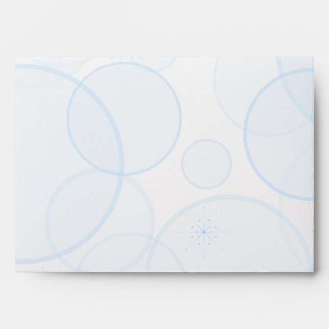 Blue and White Snowflakes A7 Envelope for 5x7's (Front)