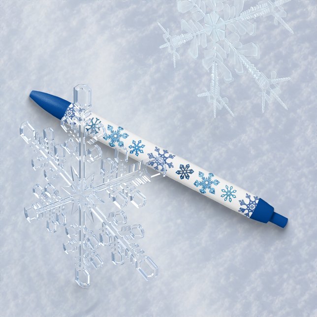 Blue and White Snowflakes Ink Pen (Creator Uploaded)