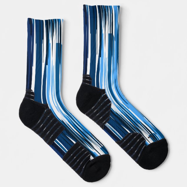 Blue and white     socks (Right)