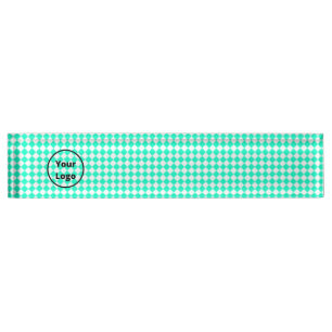 Blue and white solid diamond pattern nameplate