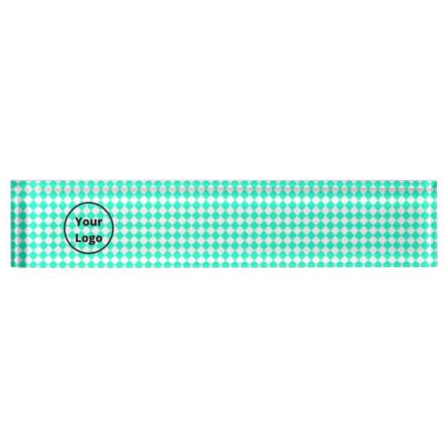 Blue and white solid diamond pattern nameplate (Front)