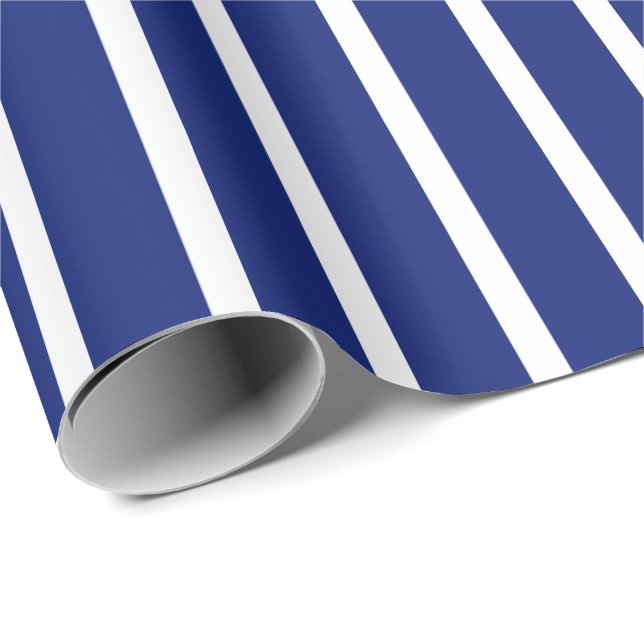 Blue and White Stripe Wrapping Paper (Roll Corner)