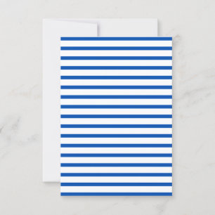 Blue and White Striped Birthday Party Invitation