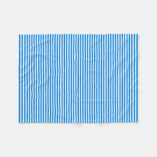 Blue and white striped blanket