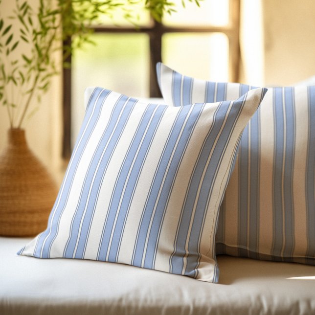 Blue and White Striped Cushion (Creator Uploaded)