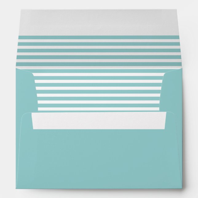 Blue and White Striped  Envelope (Back (Bottom))