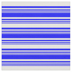 Blue and White Striped/Lined Pattern Fabric