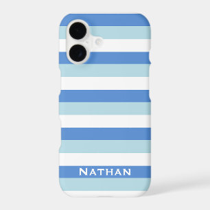 Blue and White Striped Personalised