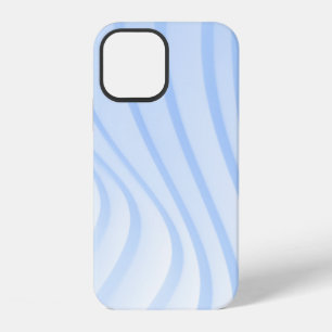 Blue and white striped textile iPhone 12 case