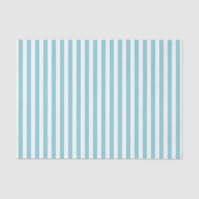 Blue And White Striped Tissue Tissue Paper (Front)