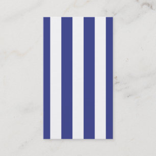 Blue and White Stripes Business Card