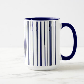 Blue and White Stripes - Dark Mug