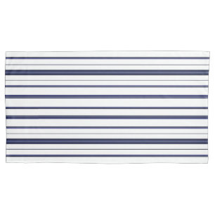 Blue and White Stripes - Dark Pillowcase